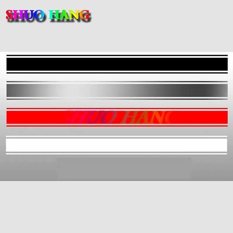

4X Bande Stripe Triple Filet Auto Moto Racing Autocollant Stickers Car Styling Accessories Motorcycle Helmet Trunk Vinyl Decals
