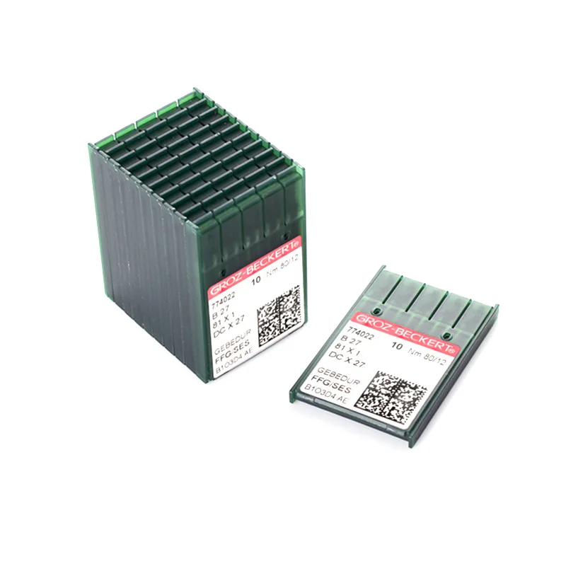 100 PCS 오버록 재봉틀 바늘 GROZ-BECKERT DCX27 (B27) 81X1 DCX1 GEBEDUR 내열 티타늄 바늘