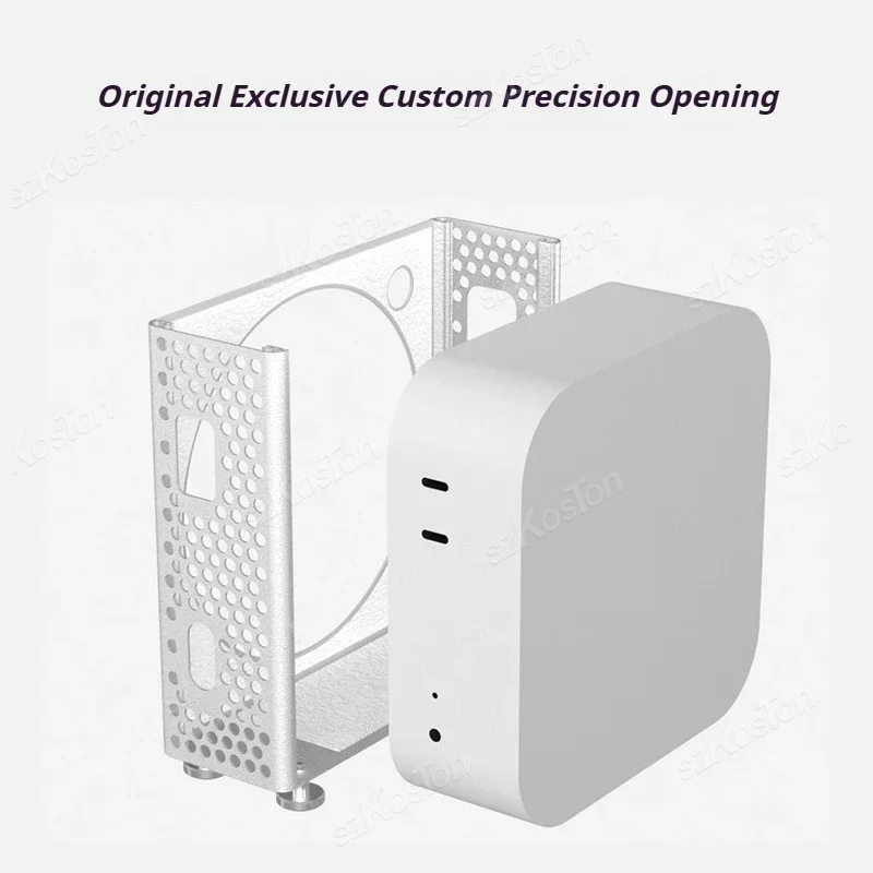 Mac Mini M4/M4Pro 방열 보관 및 방진 부품용 세련된 알루미늄 합금 수직 스탠드 브래킷