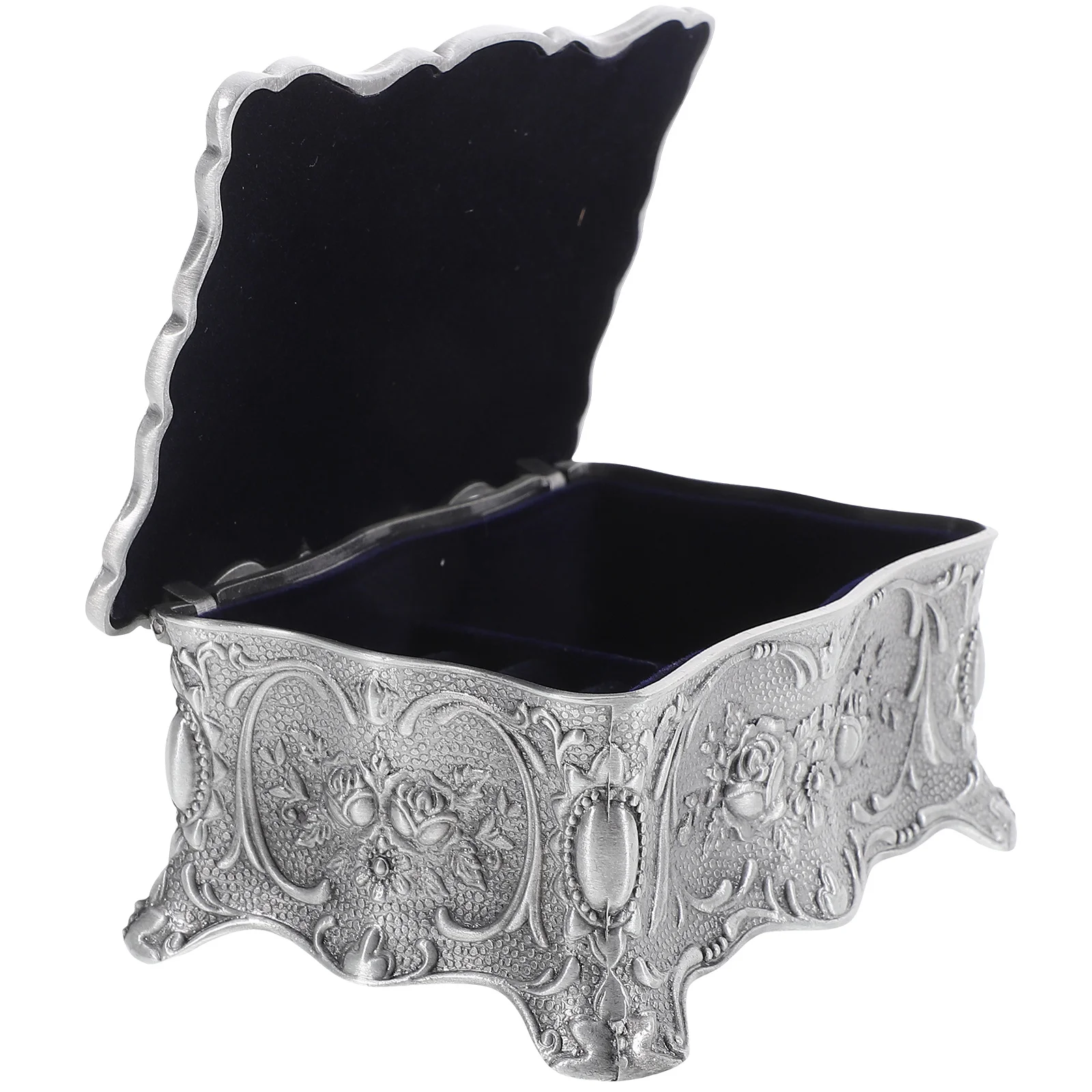 

Embossed Jewelry Box European Style Rings Earrings Trinket Jewelry Case