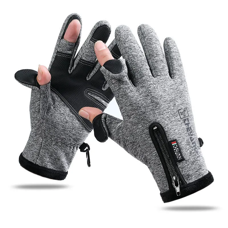 Nuovi guanti da ciclismo per uomo sport invernali Touch Screen peluche ispessimento caldo alpinismo escursionismo guanti da pesca antiscivolo