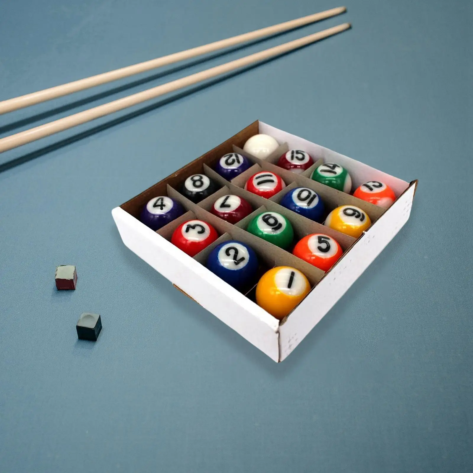 16x Mini Billiard Balls Resin Pool Table Balls Training Toys 25mm Eco Friendly Small Pool Cue for Game Rooms Accessories