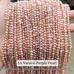 Exquisite High Luster Flat Rice Freshwater Pearl Beads - 4 - 5mm (Purole Pearl 13)