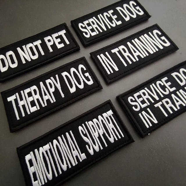 Hook Loop Patch Patches for Service Dog Therapy DO NOT PET Harness