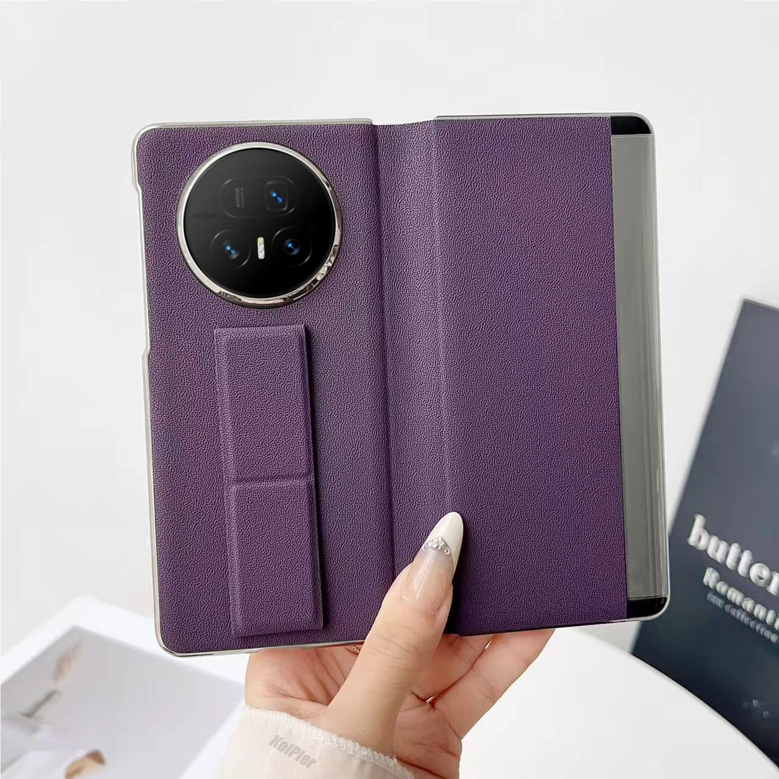 Premium Genuine Leather Flip Cover with Smart Touch for Enhanced Protection and Convenience