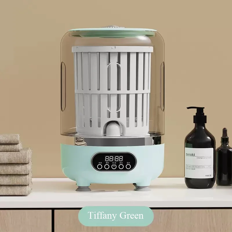 Mini turbo washing machine 3L fully automatic small USB charging portable sock and underwear specific washing machine. 3