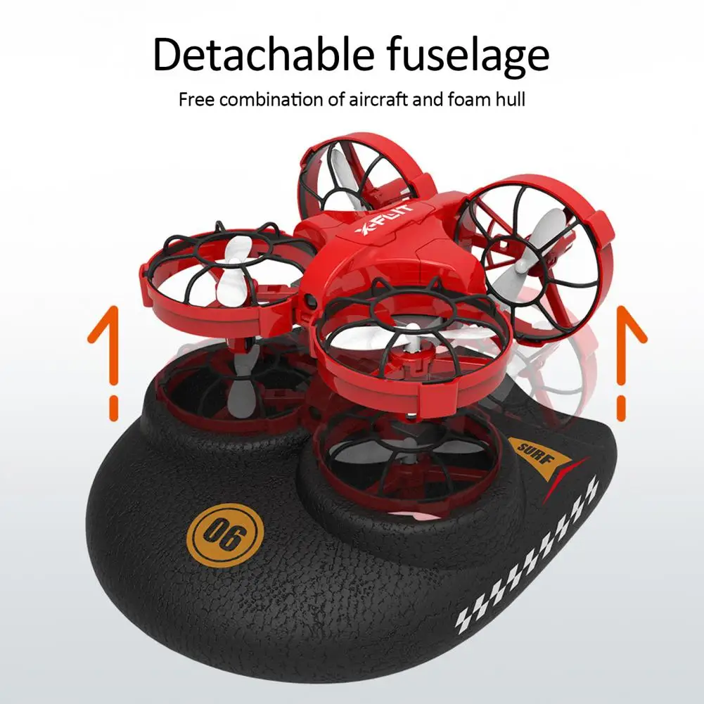 3 in 1 Car Mode Drone Boat Mode Drone Remote Control Airplane Mini Drone RC Helicopter With Base 360 Degree Flips Boys Girls Toy