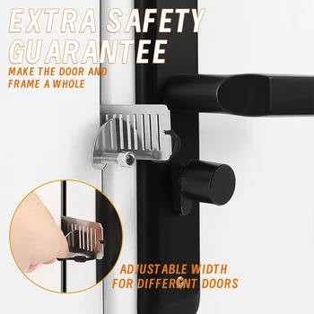 1pc Portable Door Lock Latch For Travel Safety No Drill Manual Hotel Room Jammer Students School Devices For Personal Protection 1