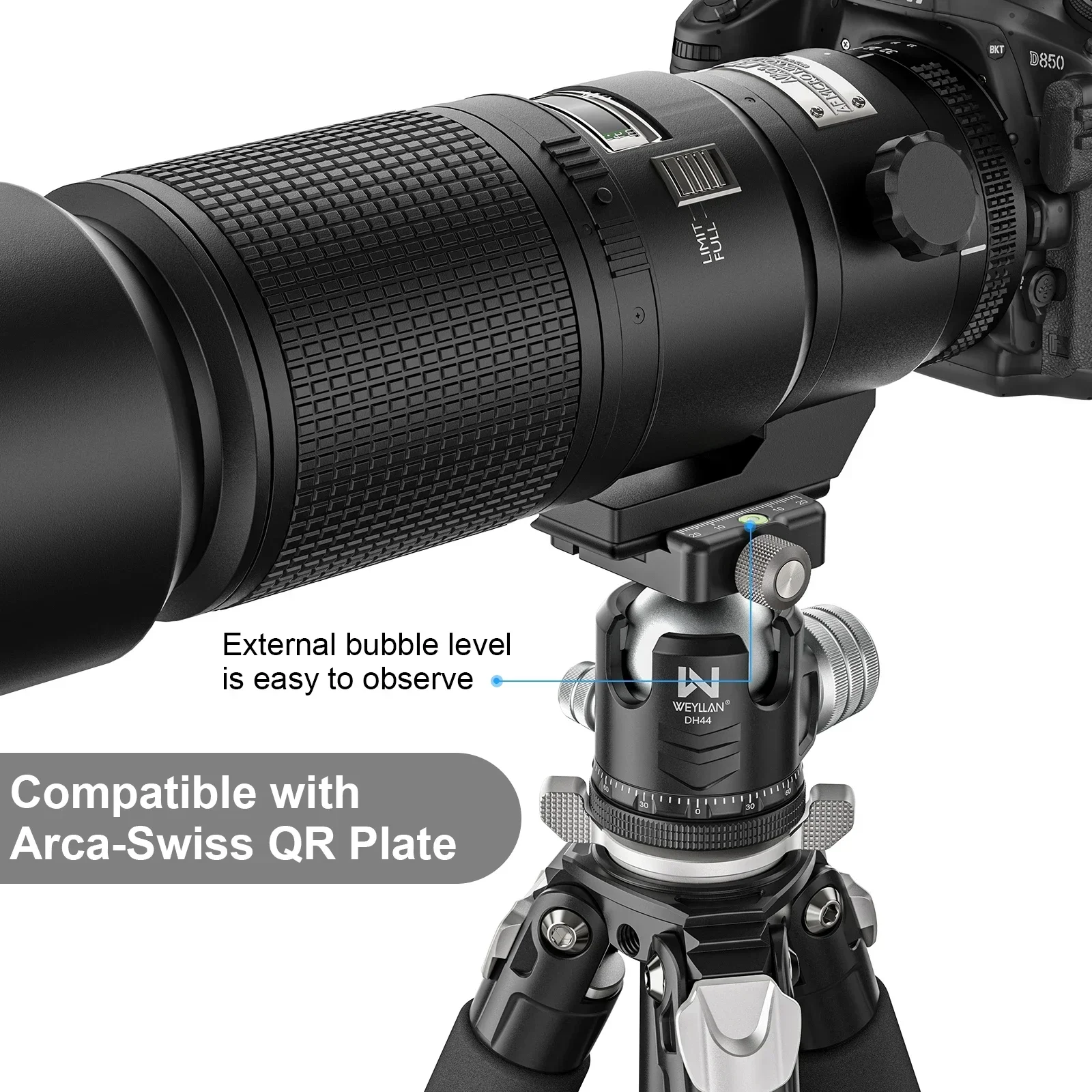 WEYLLAN UX7 Compact Carbon Fiber Tripod Professional Travel Tripod with Quick Release Clamp Compatibility Arca Swiss/Picatinny camera tripod photography tripod