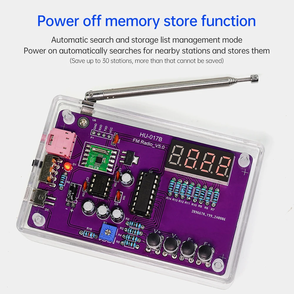 FM Radio Kit DIY Practice Electronic Parts Learning Set