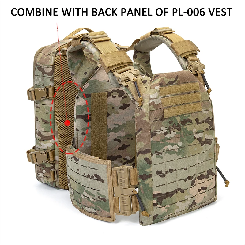1000D Nylon Hunting Backpack Molle Plate Carrier Bag Light Weight Hiking Rucksack Compatible with Vest Sports Backpack 5