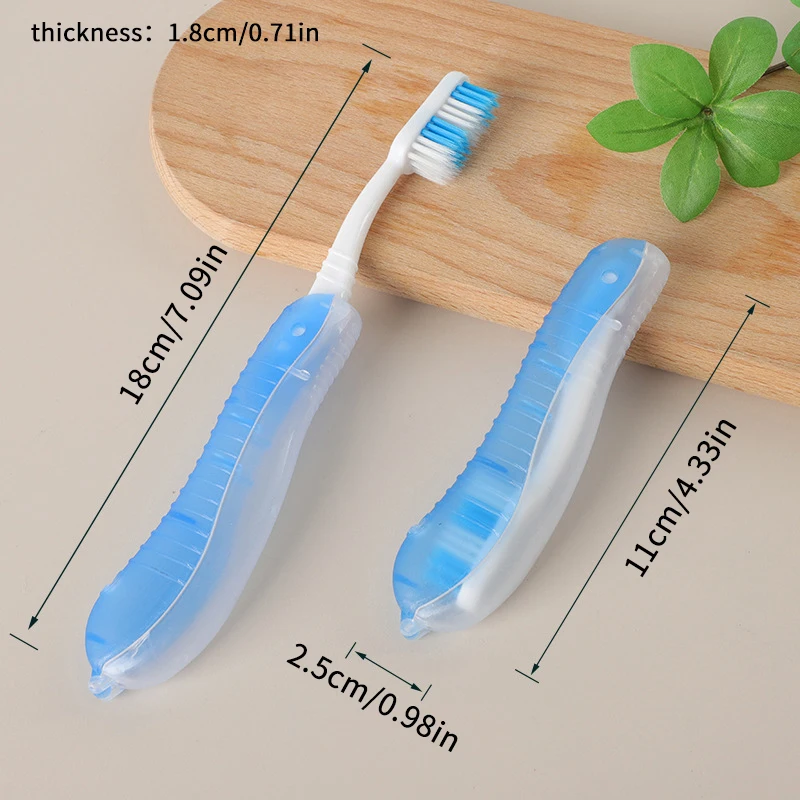 휴대용 일회용 접이식 여행용 칫솔 & 빗 세트 위생 구강 청소 도구 (캠핑, 하이킹용)