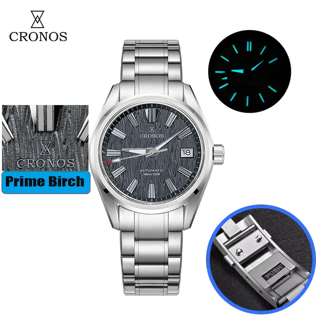 Cronos New 39mm Texture Luxury Men Business Dress Watches SW200