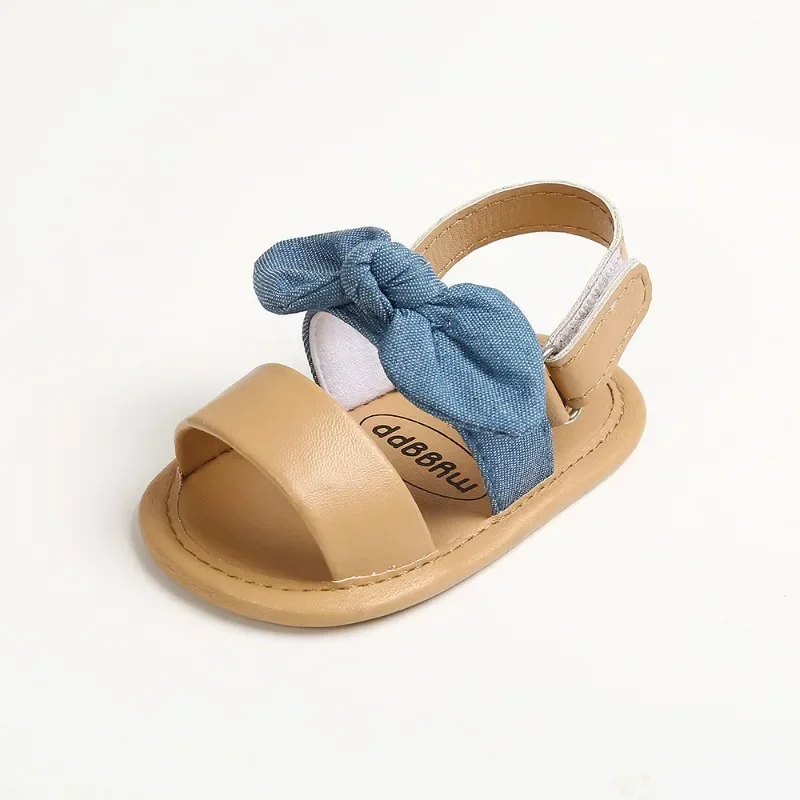 Summer Newborn Infant Baby Girls Princess Bowknot Shoes Soft Sole PU Cute Flats Sandals Shoes Fit 0-18M Crib kids sandals sandals and clogs baby sandals kids shoes