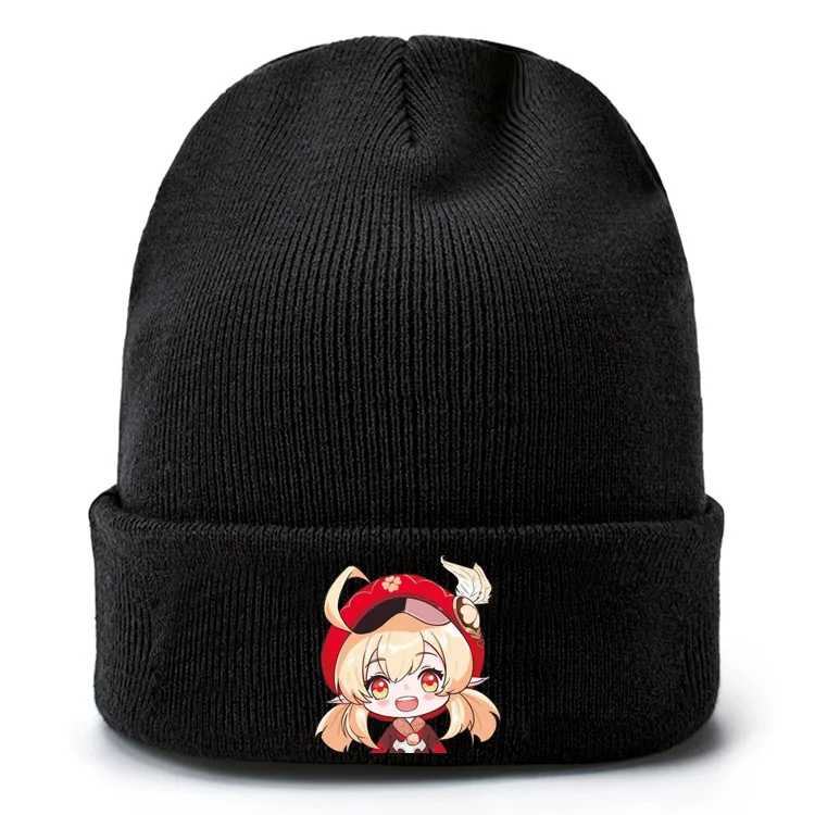 Anime Game Genshin Impact Simple 22 Styles Printing Unisex Warmth Cotton Knitted Hat Woolen Hat Gift