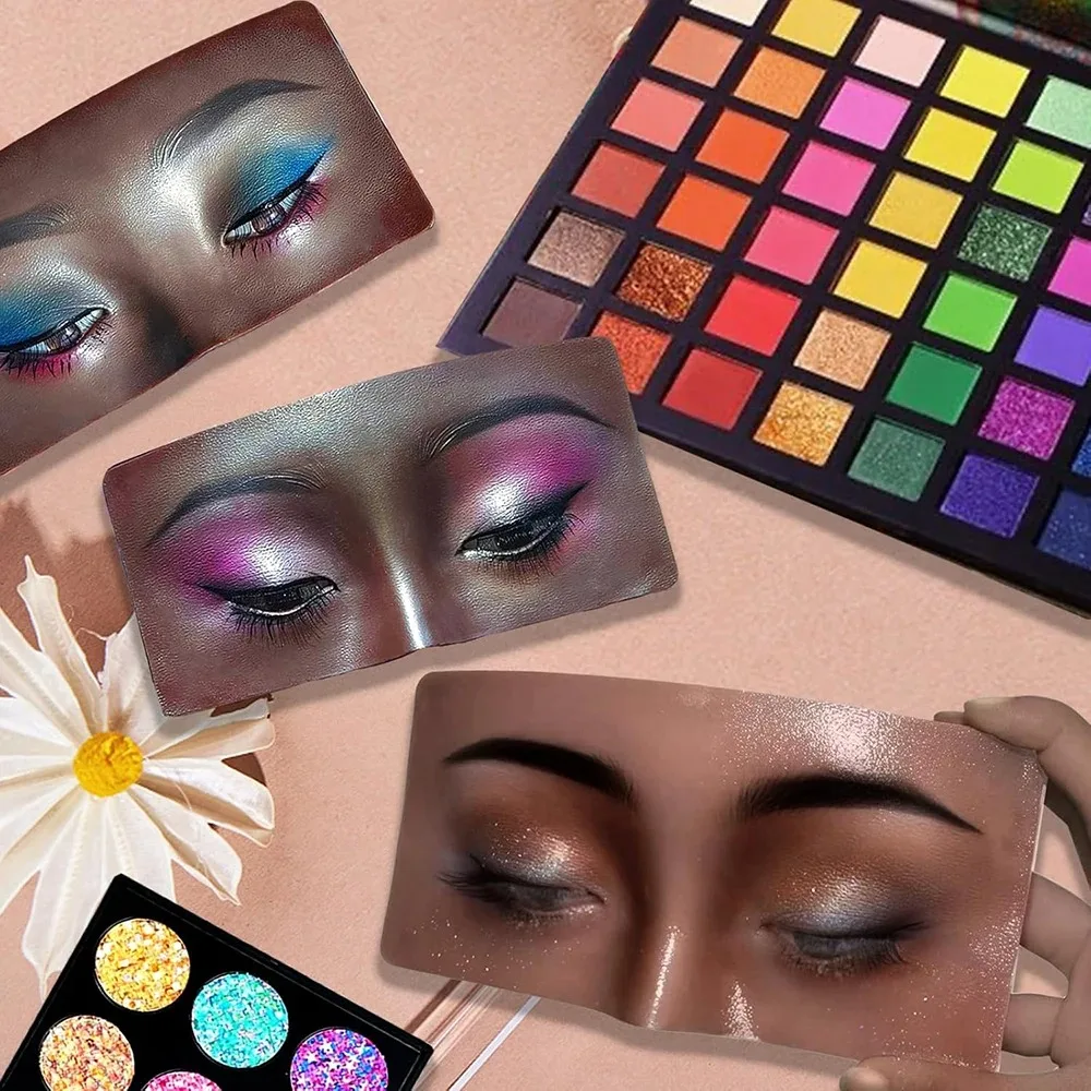 Testa di manichino per pratica trucco realistico - Viso da allenamento professionale in silicone per artistici cosmetici, applicazioni di trucco riutilizzabili - immagine 5