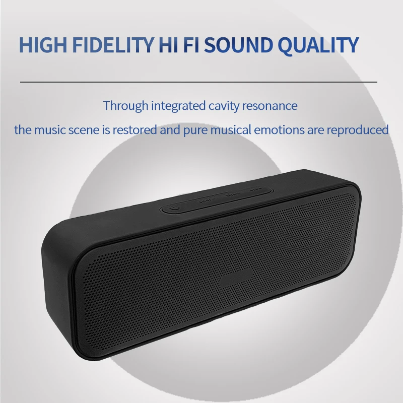 Long, high-quality dual speaker Bluetooth speaker, portable outdoor subwoofer, supports card insertion, USB, and gift giving 6
