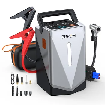 BRPOM 7000A Avviatore di emergenza per auto con compressore d'aria Ventilatore d'aria 150PSI Pompa per pneumatici Caricatore portatile Dispositivo di avviamento per auto Booster