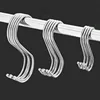 5/10/20PCS Stainless Steel S Shaped Hook Kitchen Bathroom Clothing Hooks Multi-functional Metal Hanging Hook Railing Hanger Bags 1