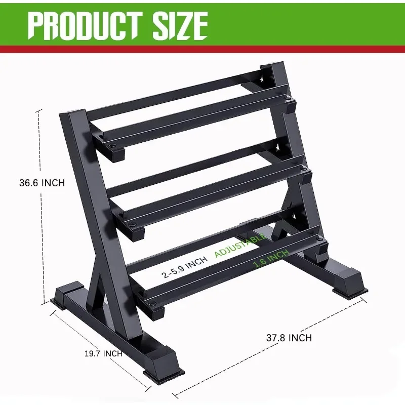Support pour haltères hexagonales de 350 à 550 lb, poids libre pour salle de sport à domicile, haltères en caoutchouc durable avec rangement._voghion.com