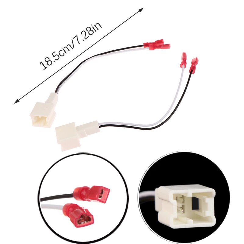 1Pair Car Tweeter Dash Front Speaker Wire Harness Adapter Cable Connector For Nissan Renault Series Speaker