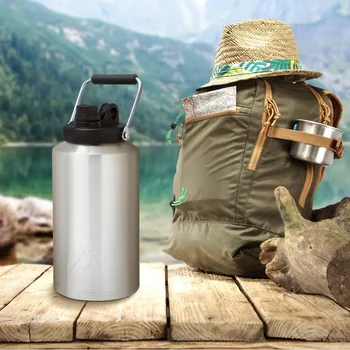 Stainless Steel Water Jug 128oz Insulated BPA-Free Lid Outdoors Adventure Adult Teen 3