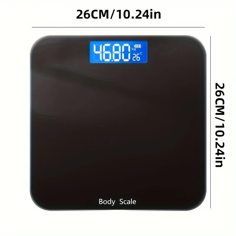 1pc Digital Bathroom Scale, Body Weight Scales, USB  Accurate For Gym Yoga Studio With Large Backlit Display, 6