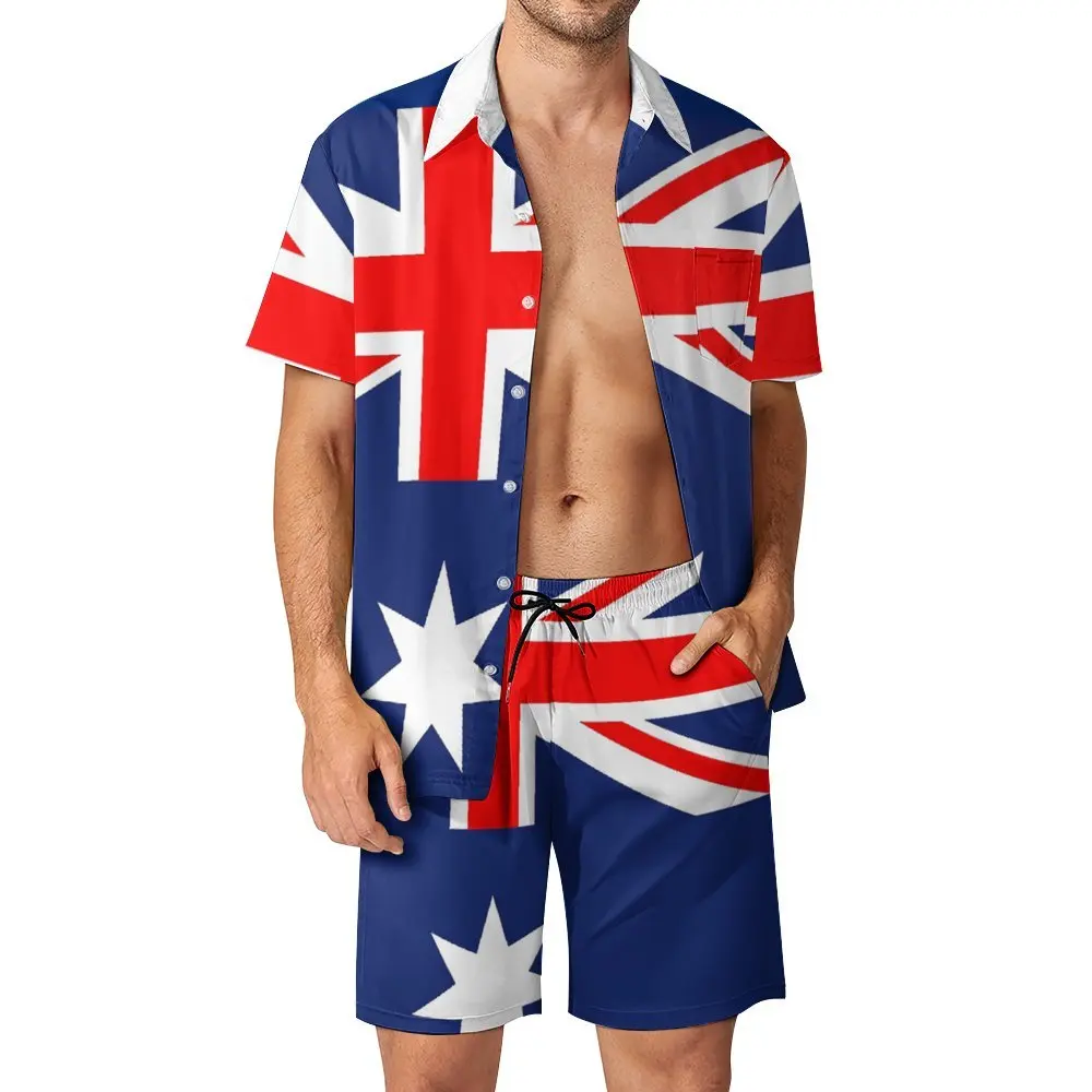 

2 шт., Мужской пляжный костюм с австралийским флагом