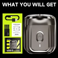 ENCHEN Mini6 2-Direction Flex Heads Electirc Shaver 100% Waterproof Up to 60-Min OF Cordless Shaving With Magnetic Cutter Head 6
