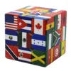 3x3x3 National Flags Magic Cube UV Print World Flags Puzzle Cube Global Earth Maps Mark Magico Cubo 3x3 For Children 1