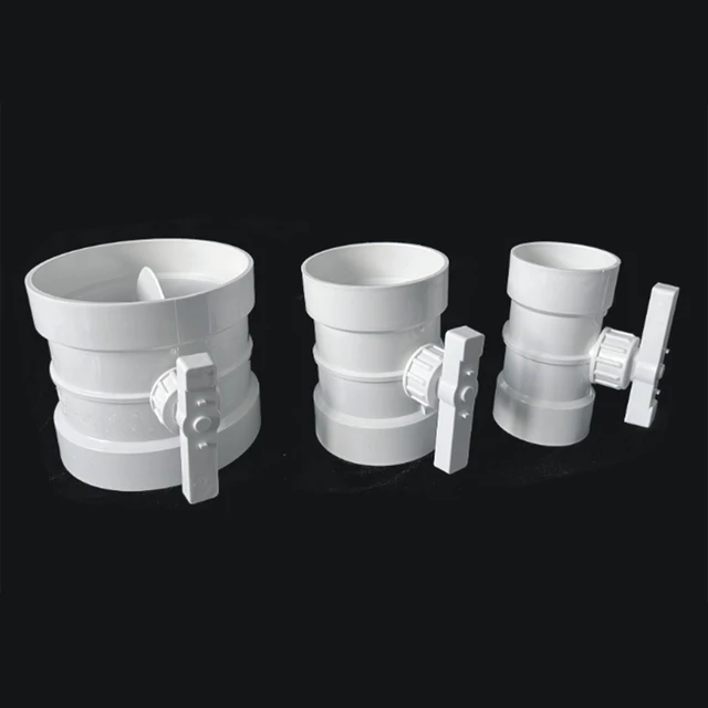 วาล์วควบคุมปริมาณลม PVC แบบควบคุมด้วยมือ วาล์วควบคุมปริมาณลมในท่อ วาล์วควบคุมการหยุดการไหลของลม วาล์ว PP สวิตช์วาล์ว วาล์วควบคุมการไหลของลม 1