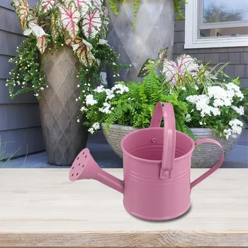 Multi-color Iron Watering Can With Handle - Vintage Style Planting Pots For Office And Classroom Decor Children Red L