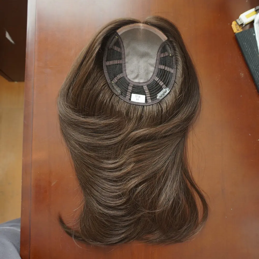 Hstonir europejski Remy włosów Topper koszerne zamknięcie peruka dla kobiet peruka Mono koronki spadek peruka ludzkich włosów toppery TP18