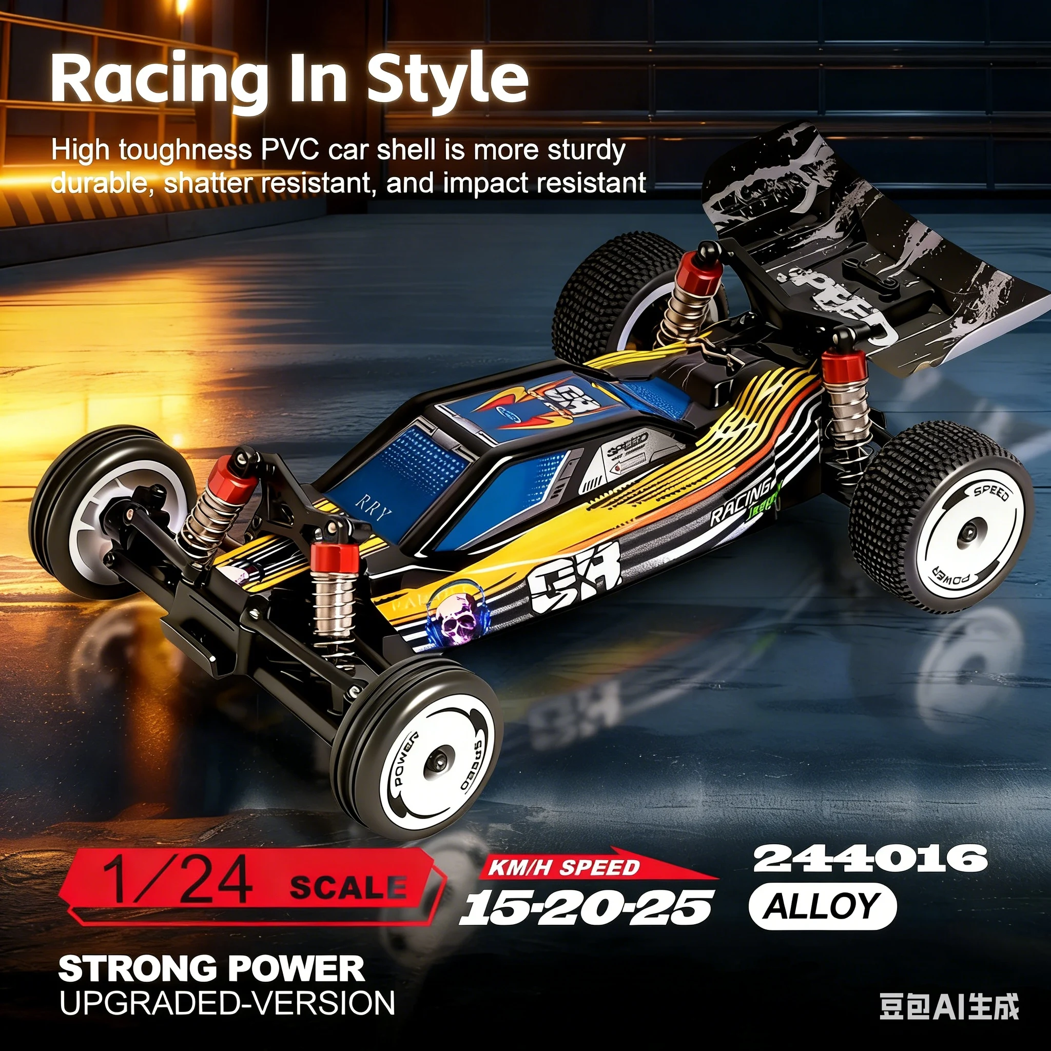 Voiture RC 4x4 tout-terrain 2.4GHz - 38.79€