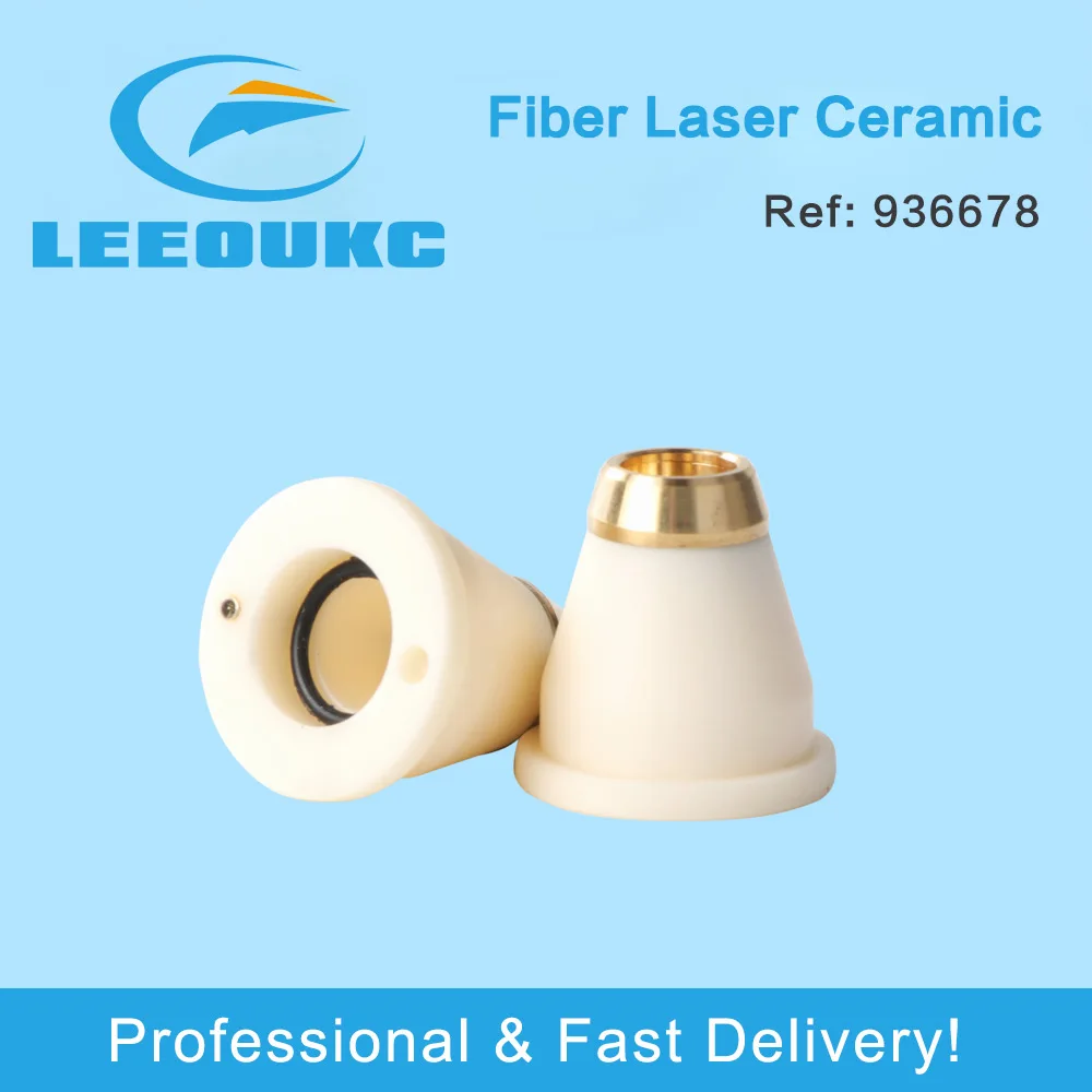 LEEOUKC 10 개/몫 섬유 레이저 세라믹 노즐 홀더 3D OEM 모델 0936678 /913966 섬유 레이저 절단 헤드 튜브 절단