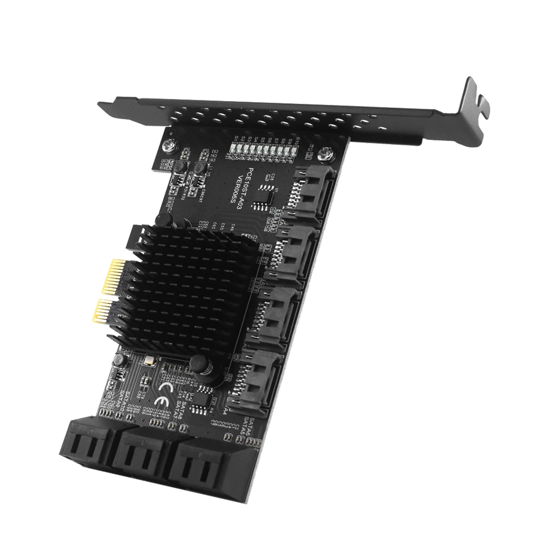 

Pci Express множитель PCIE 1X на 10 портов SATA Расширительная карта PCI Express X16 расширитель SATA 3,0 6 Гбит/с Поддержка HDD SSD