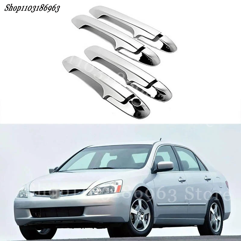 

Глянцевая черная накладка на дверную ручку, наклейка, отделка для Honda Accord Sedan 2003-2007, автомобильная наклейка, аксессуары для стайлинга автомобиля, крышка, автозапчасти