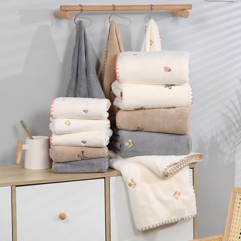 Bath Towels Cotton Towel Bath Towel Coral Fleece Cotton Bath Towels Natural Ultra Absorbent Eco-Friendly Beach towel Bathroom Sets For home
