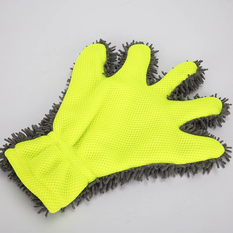 Five Finger Washing Car Gloves Plush Sponge Wheel Hub Cleaning Thickened Plush Does Not Damage Car Paint Comprehensive Cleaning