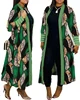 Cardigan for Women 2024 Leopard Print Open Front Longline Coat Autumn and Winter Casual Loose and Versatile Jacket Streetwear 2