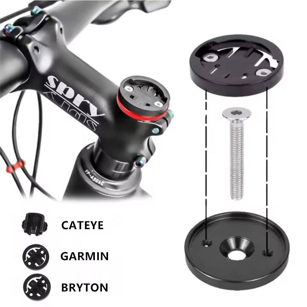 BKPTX หมวกด้านบนผู้ถือคอมพิวเตอร์ MTB ROAD BIKE Stem สําหรับ Garmin/Bryton/CATEYE 28.6 มม.นาฬิกาจับเวลาจักรยาน GPS Speedometer Mount Bracket 1