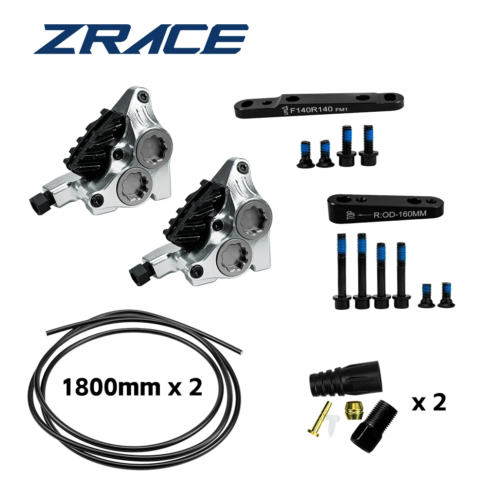 ZRACE XG4 Flat-Mount Vierkolben-Bremssattel, Hydraulischer Rennrad-Bremssattel, Ice-Technologie Bremsbeläge, CNC-Leichtbauweise – Detail 4