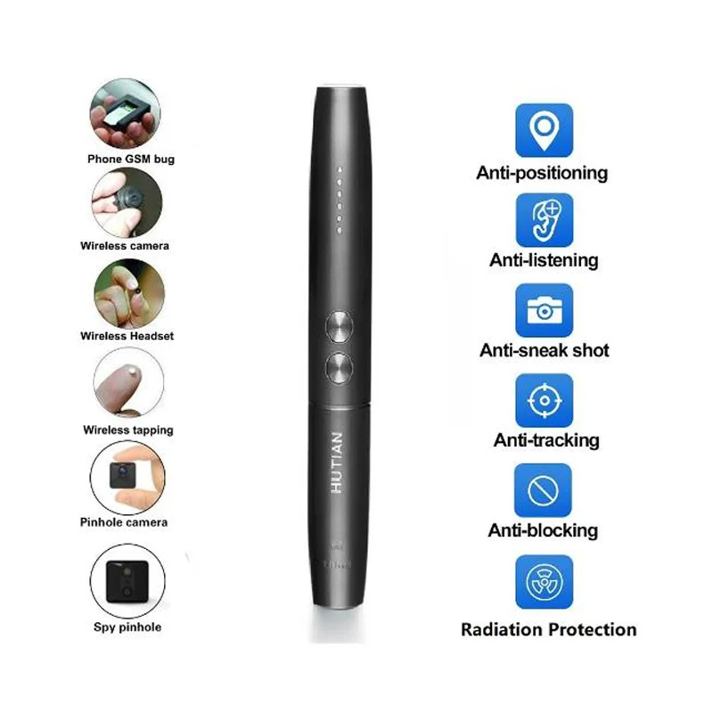 Hidden Cam Pen Anti Spy Camera Detector Bug Gadget Wireless RF Signal Finder Audio GSM Anti GPS Car Tracking Wiretapping Scanner