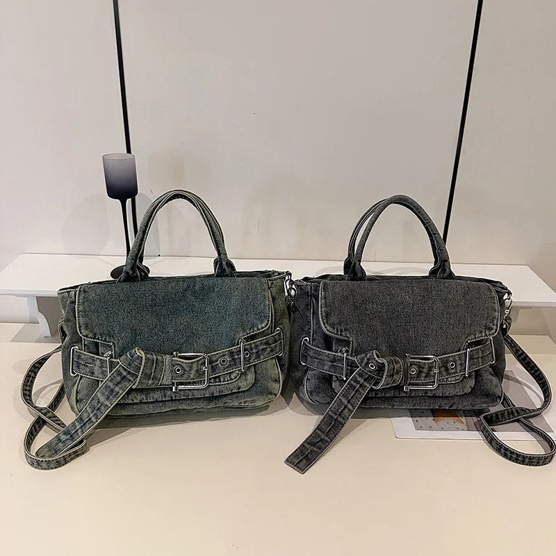 Wash Denim Bags For Women Luxury Designer Handbags And Purses 2025 New In Vintage Large Capacity Commuting Shoulder Crossbody