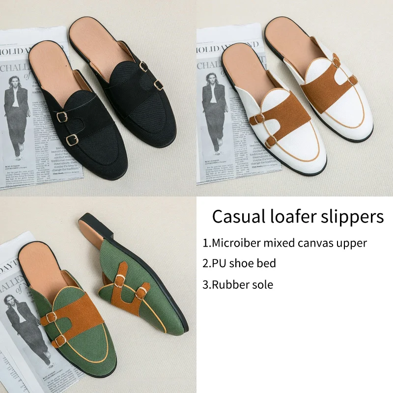 Men's Casual Loafers Slippers, Summer Walk Sandals, Sneakers with Double Mengke Shoes for Business and Daily Outdoor Activities