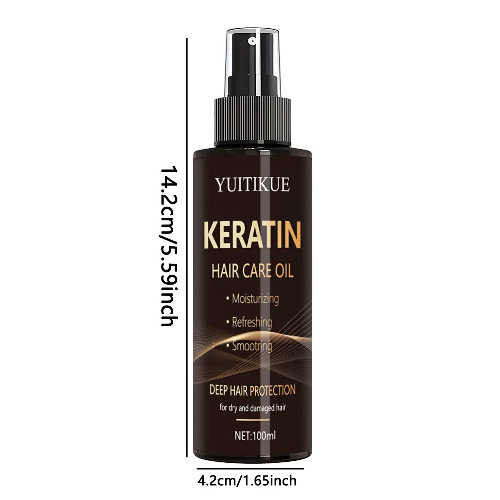 Keratin Hair Oil · Moisturizing, Refreshing and Smooth Deep Hair Care Suitable for Dry and Damaged Hair