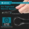 LIBRATON 10-Piece Mini Wrench Set Metric 4-11mm / SAE 5/32"-7/16" Premium Carbon Steel Lightweight Organizer Pouch Included 5