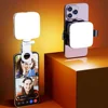 Mini LED Fill Light Bi-Color Lighting Cold Shoe For Camera Camcorder Vlog Removable Back Clip-on Mobile Phone Photography Light