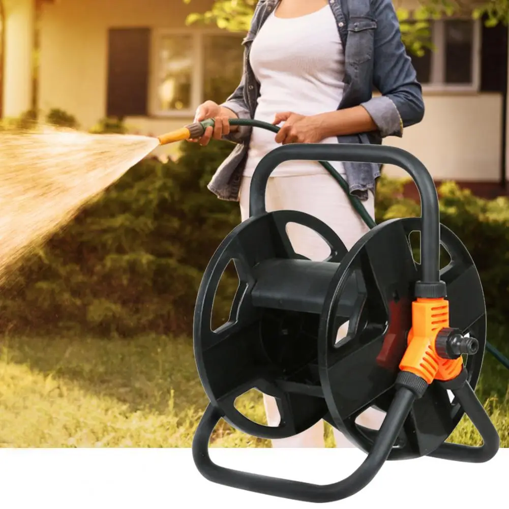 Hose Reel Heavy Duty No Tangling Smooth Operation Non-slip Handle Shatterproof Storage Plastic Space Saving Cord Storage Reel hose reel
