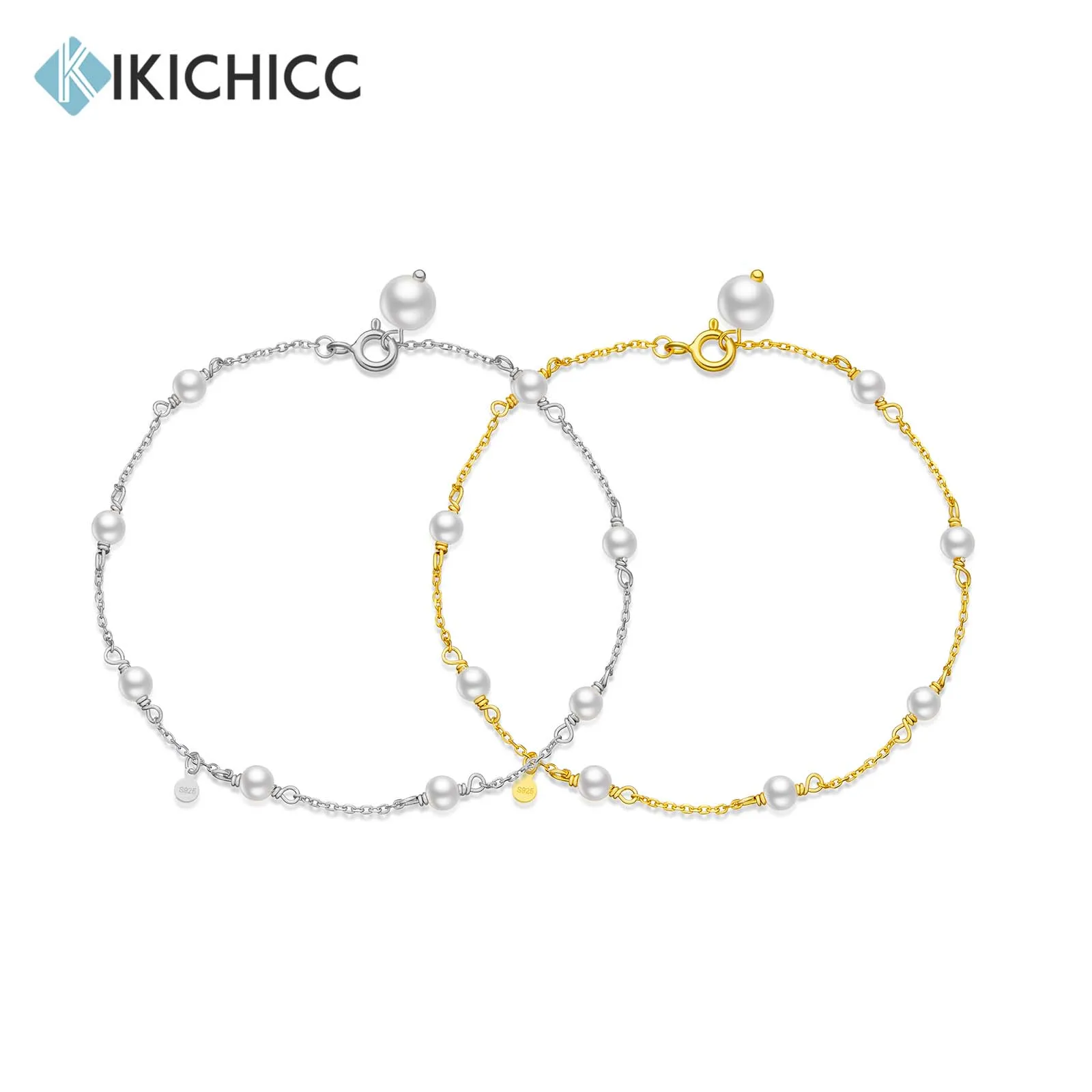 

Женский серебряный браслет-цепочка KIKICHICC925, 4 мм, с металлическими деталями, 6 мм, весенний серебряный браслет 2024